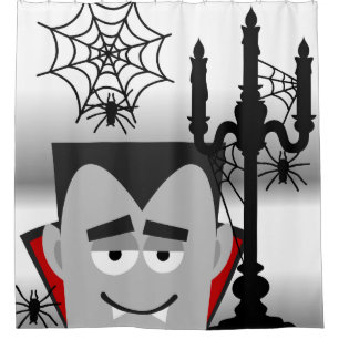 Cortina Para Box Aranhas do Halloween Dracula Candelabra