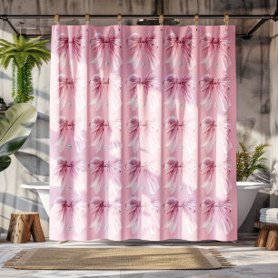 Cortina Para Box Arco de coquetes cor-de-água-rosa