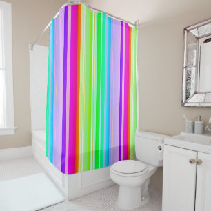 Cortina Para Box Arco-íris colorido brilhante com distribuição vert