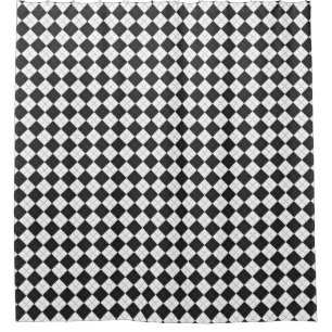Cortina Para Box Argyle plaid. Scottish pattern in white and black