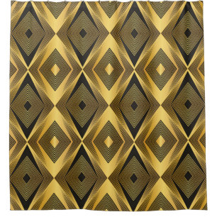 Cortina Para Box Art Deco: Fundo Geométrico de Abstrato
