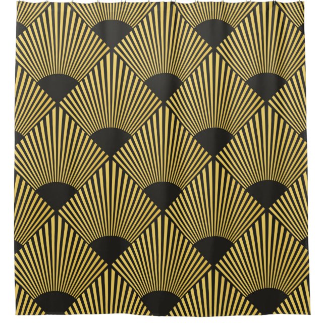 Cortina Para Box Art Deco padrão sem descontinuidades (Frente)