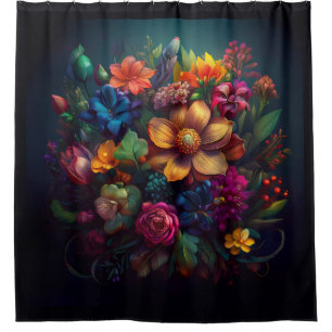 Cortina Para Box Art Nouveau Floral