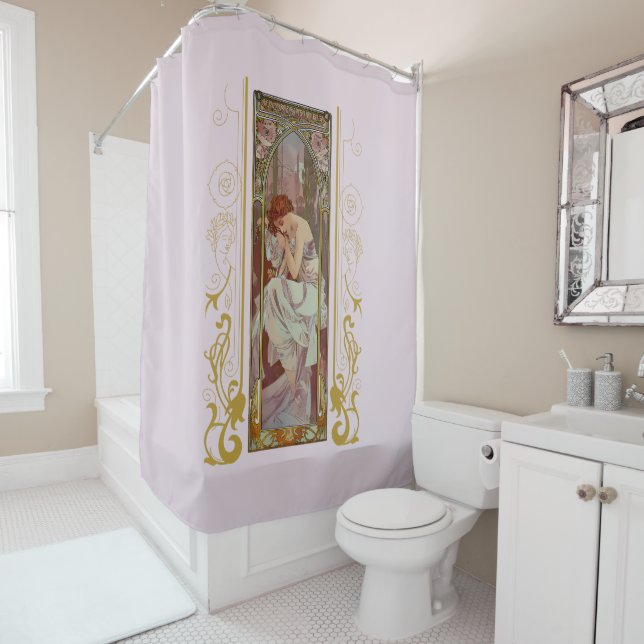 Cortina Para Box Art Noveau Alphonse Mucha Night Rest (In Situ)