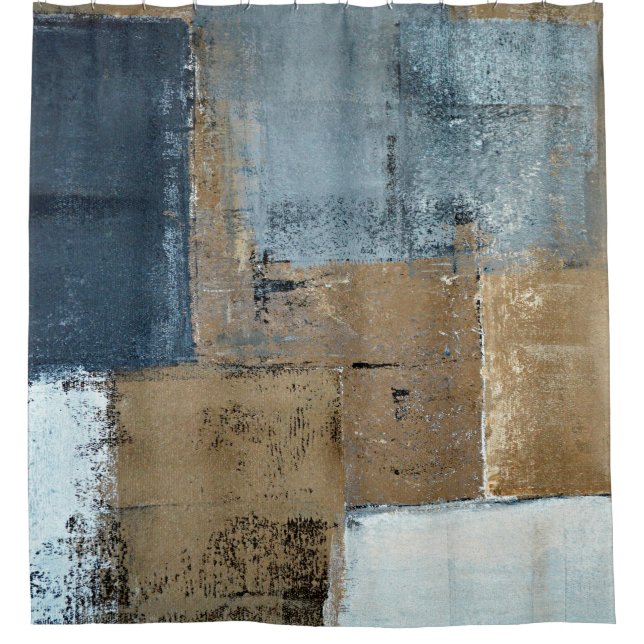 Cortina Para Box Arte abstracta neutra "visionário" (Frente)