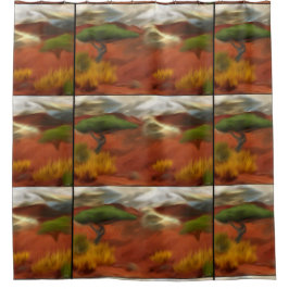 Cortina Para Box Arte abstrata do amanhecer no interior australiano
