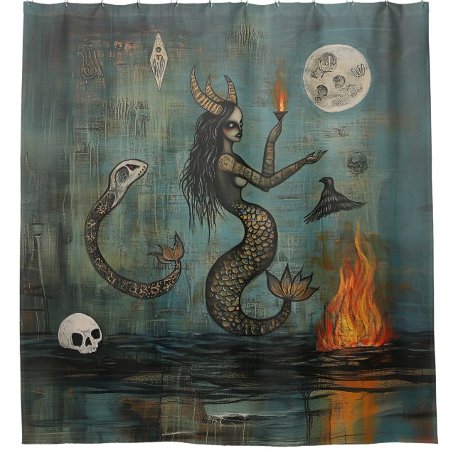 Cortina Para Box Arte AI Escura das Testemunhas Negras (Frente)