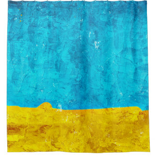 Cortina Para Box Arte azul de fundo