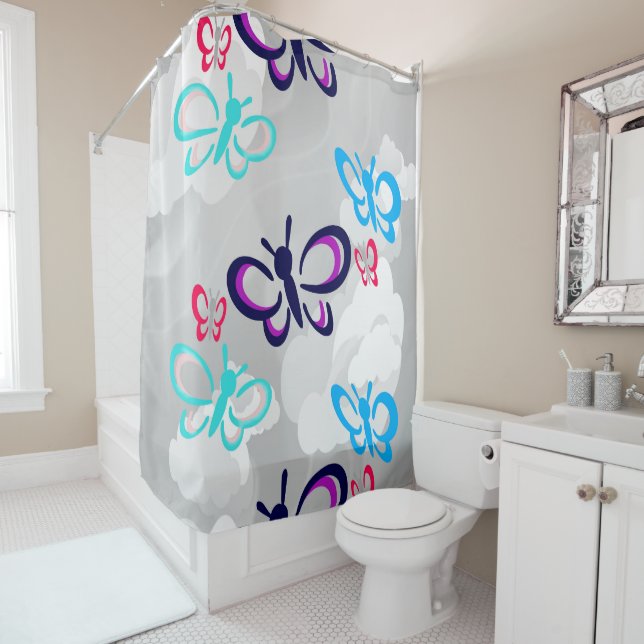 Cortina Para Box Arte da Borboleta (In Situ)