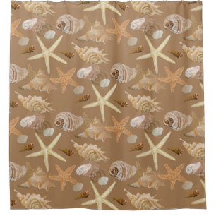 Cortina Para Box Arte de Aquarela de Seashell de Summer Beach