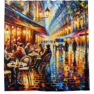 Cortina Para Box "Arte de Café à Saída da Rainia Parisiense"