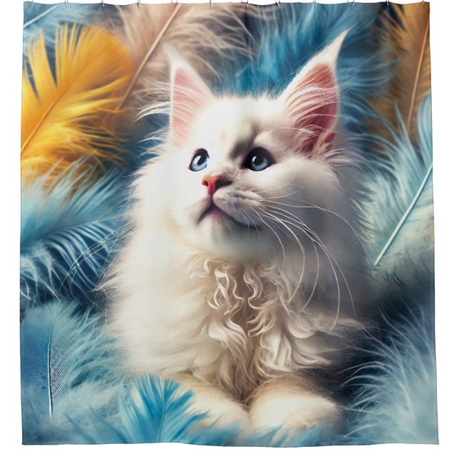 Cortina Para Box Arte de Gatinhos (Frente)
