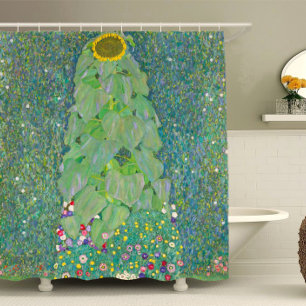 Cortina Para Box Arte de Girassol de Gustav Klimt, Floral Art Nouve