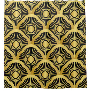 Cortina Para Box Arte Deco Ornament: Padrão de Vintage sem costura