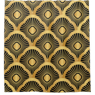 Cortina Para Box Arte Deco Ornament: Padrão de Vintage sem costura