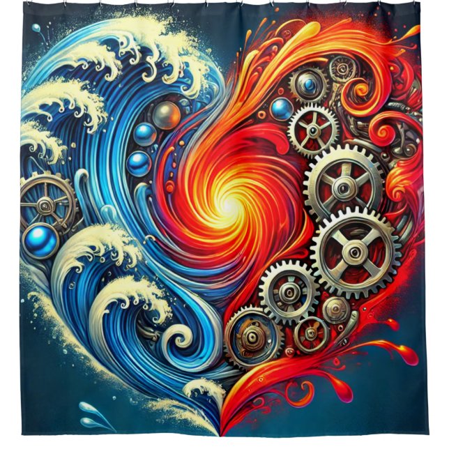 Cortina Para Box Arte do Coração (Frente)