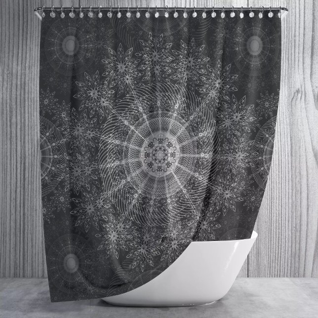 Cortina Para Box Arte floral espumante Blackening (Criador carregado)