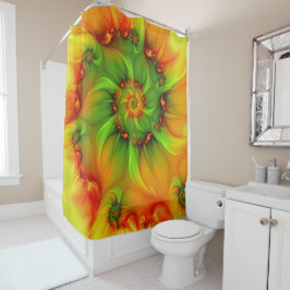 Cortina Para Box Arte Fractal Abstrato Colorida Psicodélica