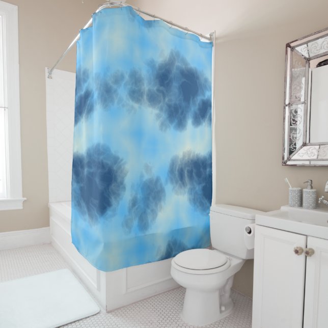 Cortina Para Box Arte na Nuvem Azul (In Situ)