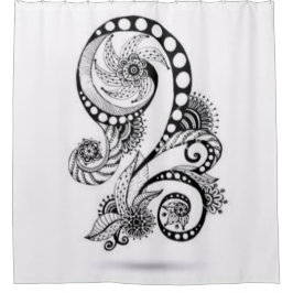 Cortina Para Box Arte negra e branca