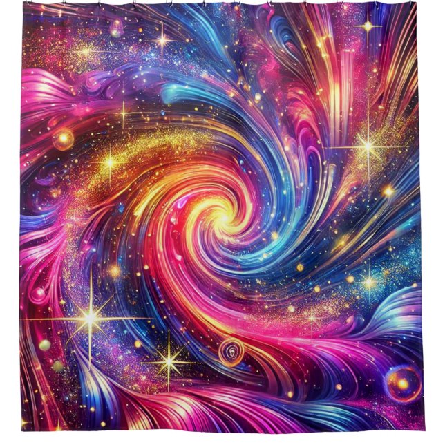 Cortina Para Box Artsy Galaxy Design (Frente)