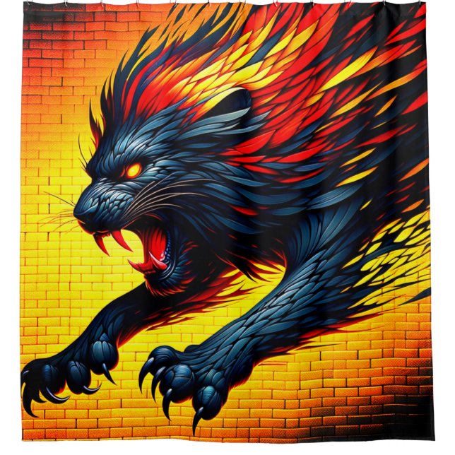 Cortina Para Box Artsy Lion (Frente)