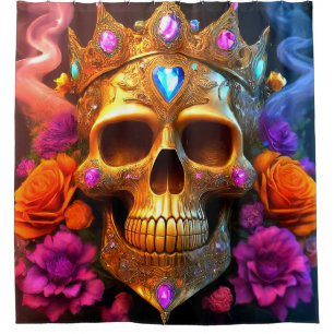 Cortina Para Box Artsy Skull
