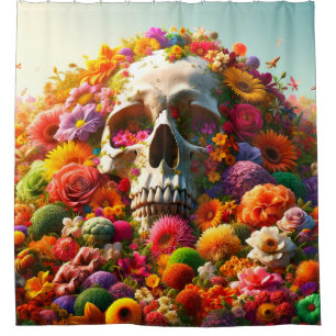 Cortina Para Box Artsy Skull