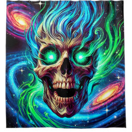 Cortina Para Box Artsy Skull