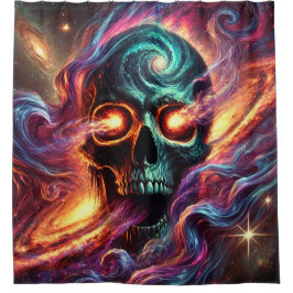 Cortina Para Box Artsy Skull Design