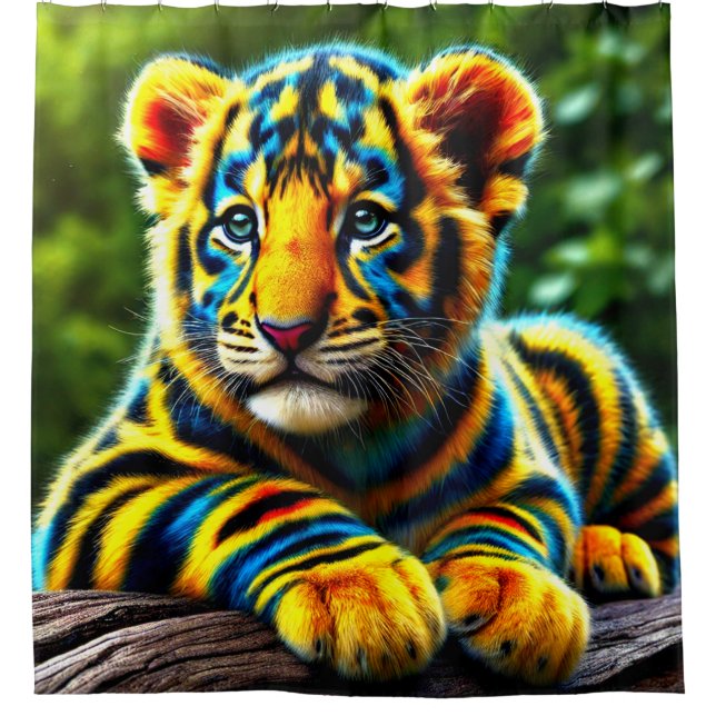 Cortina Para Box Artsy Tiger (Frente)