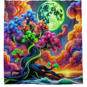 Cortina Para Box Artsy Tree Scene