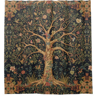 Cortina Para Box Árvore da Vida de William Morris Vintage Pré-Rafae