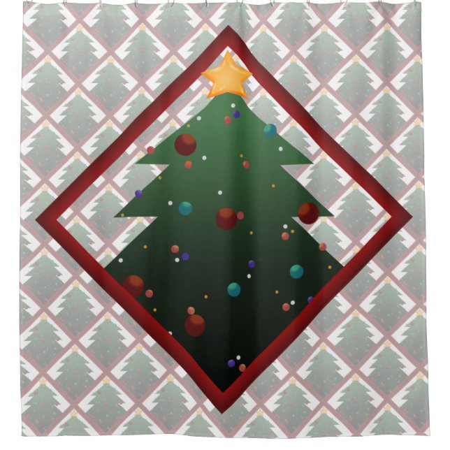 Cortina Para Box Árvore de Natal (Frente)