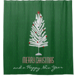 Cortina Para Box Árvore de Natal de alumínio verde