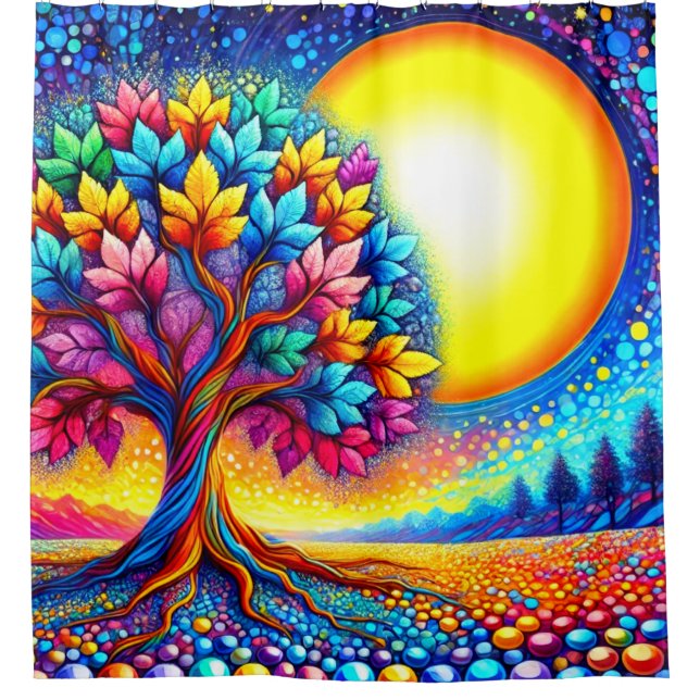 Cortina Para Box Árvore de outono (Frente)