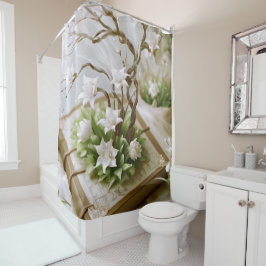 Cortina Para Box Árvore florescente crescendo a partir de um livro