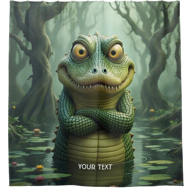 Cortina Para Box Árvores Crocodilo Frescas e Furiosas Fantasy (Frente)