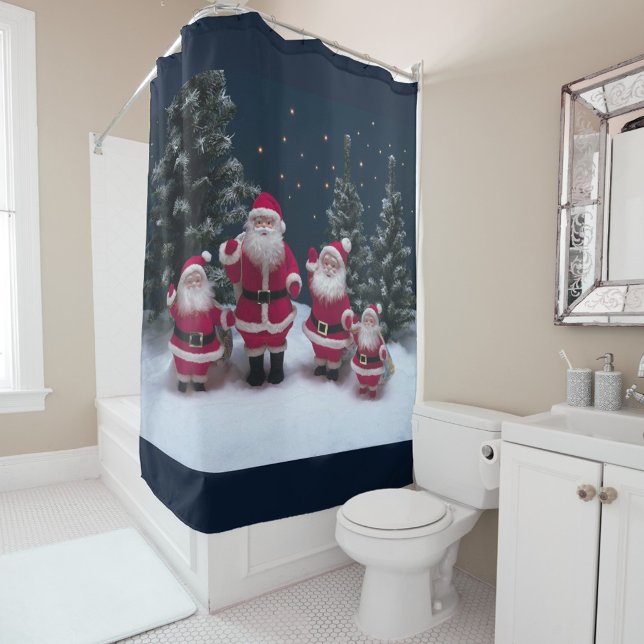 Cortina Para Box Árvores de Natal (Celebrate the Holiday Season with a custom Christmas shower curtain!)
