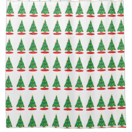 Cortina Para Box Árvores de Natal