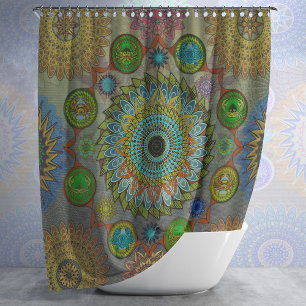 Cortina Para Box As Garras de Brachyura - arte simbólica de mandala