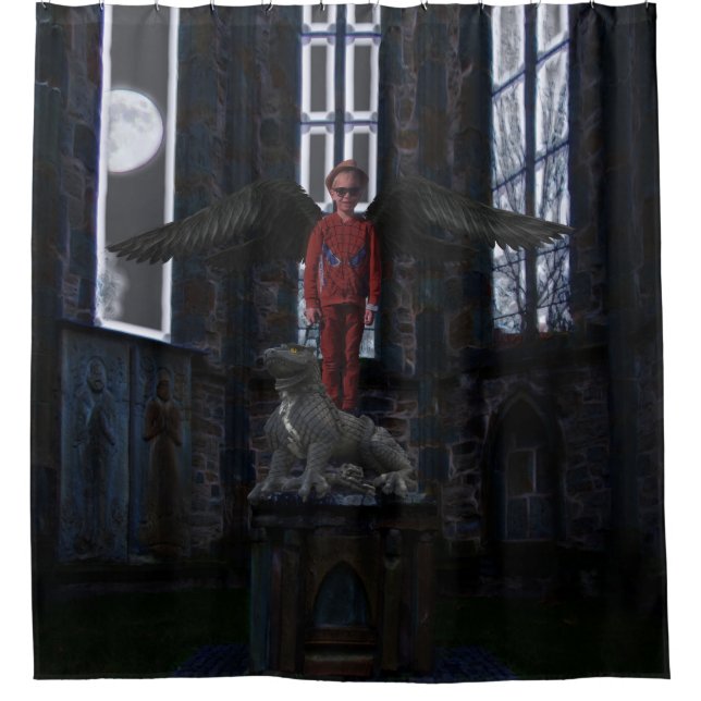 Cortina Para Box Asas Negras (Frente)