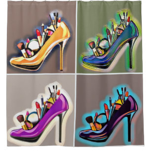 Cortina Para Box Assalto Alto Stilettos Maquiagem