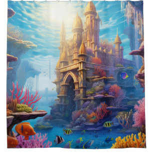 Cortina Para Box Assunto: Encantamento de Coral do Castelo Submarin