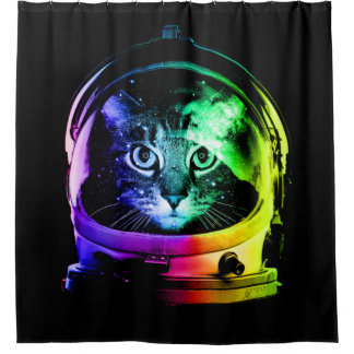 Cortina Para Box Astronauta Gato Clássico do Lover