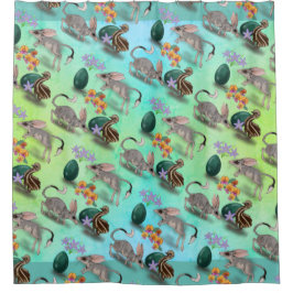 Cortina Para Box Ausralia Páscoa Bilby com Emu & Egg