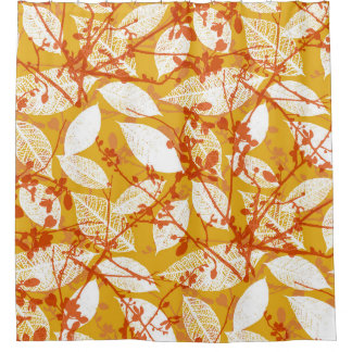 Cortina Para Box Autumn Leaves: Repetição da Vintage do Ouro