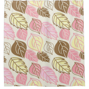Cortina Para Box Autumn Splendor: Leaf Seamless Pattern