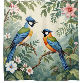 Cortina Para Box Aves Tropicais na Selva