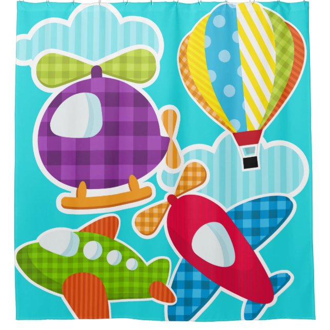 Cortina Para Box Avião Helicóptero Avião Balão de Ar Quente (Frente)